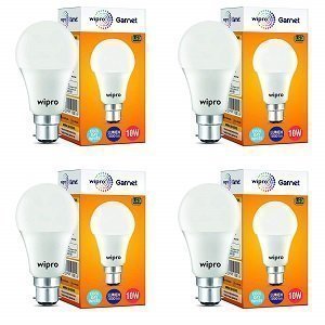 ShoppingMantraS.com sharing Best Offer on Wipro Garnet Base B22 10-Watt LED Bulb (Pack of 4, Cool Day White). checkout now and buy at best price in India.