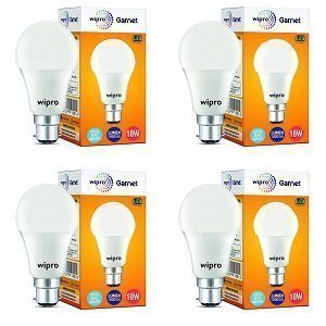 ShoppingMantraS.com sharing Best Offer on Wipro Garnet Base B22 10-Watt LED Bulb (Pack of 4, Cool Day White). checkout now and buy at best price in India.