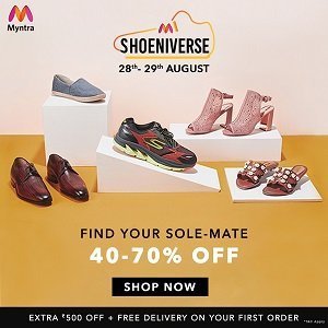 Myntra Shoeniverse Sale (28th and 29th Aug) for Mens & Womens