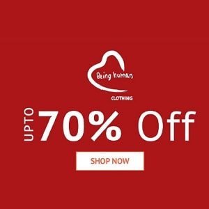 Flat 70% off on Being Human Clothing