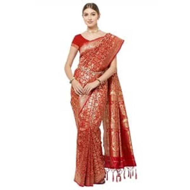 IDIKA Women’s Banarasi Art Silk Saree With Blouse Piece at Best Price