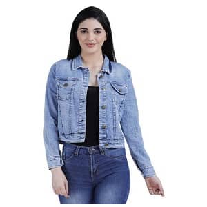 Offer on EVOMODA Full Sleeve Washed Women Denim Jacket - 68% Off