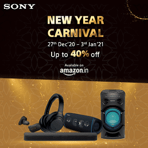 Sony New Year Carnival - Up to 40% Off - Limited time offer