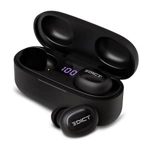 EDICT by Boat Dynapulse ETWS01 True Wireless Earbuds with Easy Tap Controls, Bluetooth V5.0, Up to 14H Total Playback, Engaging Sound, Case Battery Indicator and Instant Voice Assistant(Black)