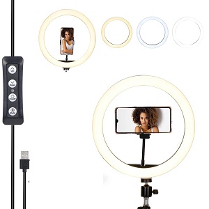 Professional 12 Inch LED Ring Light with Mobile Holder