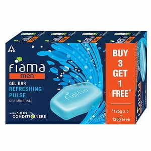Fiama Men Refreshing Pulse Gel Bar With Sea Minerals & Skin Conditioners - 125g