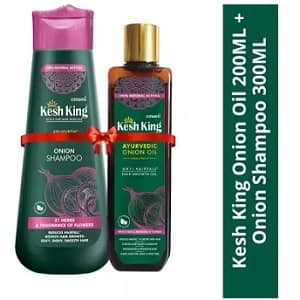 Kesh King Onion Oil 200ml + Onion Shampoo 300ml 