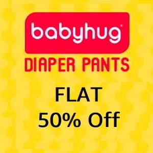FirstCry - Flat 50% off on Babyhug Diapers