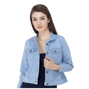 MONTREZ Full Sleeve Solid Women Denim Jacket upto 86% Off