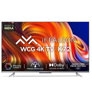 iFFALCON 108 cm 43 inches 4K Ultra HD Smart Certified Android LED TV 43K72