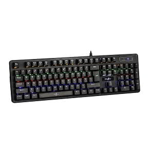 Redgear Shadow Amulet Mechanical Keyboard with Clicky Blue Switch, Rainbow LED Modes, Windows Keylock and Floating Keycaps