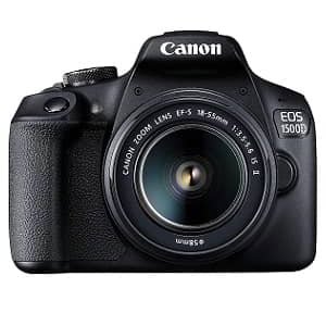 Canon EOS 1500D 24.1 Digital SLR Camera (Black) with EF S18-55 is II Lens