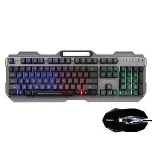Live Tech Evon Wired Gaming Combo with LED Backlit USB Keyboard & Mouse Gold Plated USB